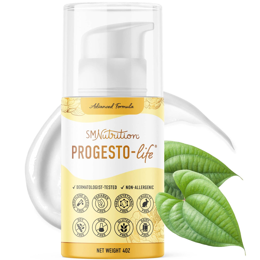 SMNutrition Advanced Progesto-Life Balancing Skin Cream for Women 4oz | Cosmetic Skin Cream | Dermatologist-Tested, Hypoallergenic & Cruelty-Free | 96 Applications