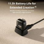 DJI Mic Mini (2 TX + 1 Mobile RX), Ultralight, Active Noise Cancelling