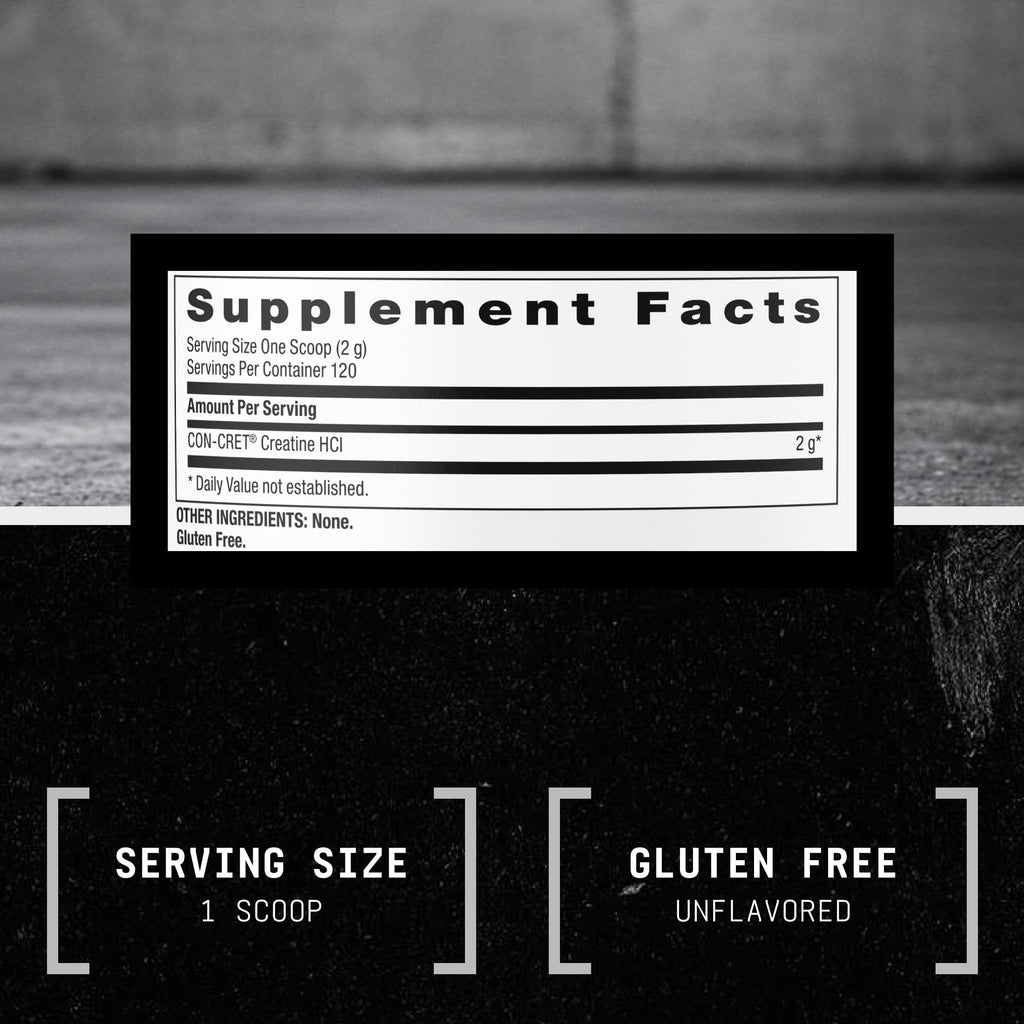 BEYOND RAW Science-Backed Creatine HCl Powder, Lab Grade, for Muscle Strength and Growth, Energy Production, Athletic Performance, Cognitive Support, Cellular Hydration, 120 Servings
