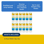 FROG Bac Pac Replacement Chlorine Cartridges for use with Pool FROG Model 5400 and 6100 Cyclers - Prefilled for Easy & Convenient Pool Sanitizing & Water Care - 12 Pack