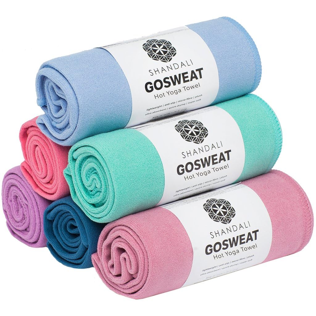 Shandali Gosweat Hot Yoga Towel, Color Evening Blue, Size 26.5 x 72