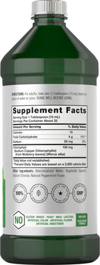 Horbäach Chlorophyll Liquid Drops | 100mg | 32 oz (2 x 16 oz Bottles) | Natural Peppermint Flavor | Vegetarian, Non-GMO, Gluten Free Supplement