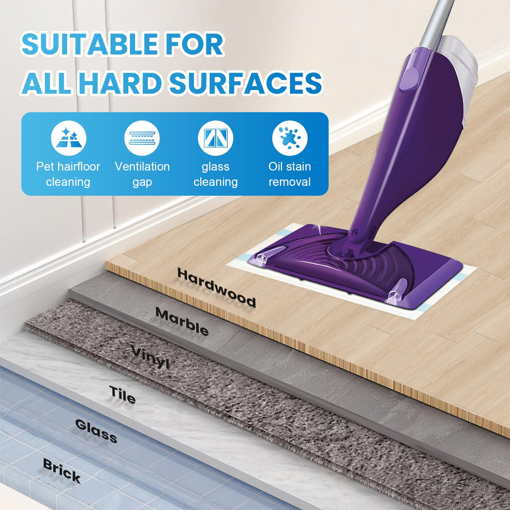 Bpbdzz 60 Count Wet Pads Refill for Swiffer Wet Jet Spray Mop - Wet Jet Pads,Made of high-end Cotton,5X Highly Absorbent, Suitable for All Floor Surfaces, Deep Cleaning of Stubborn Stains