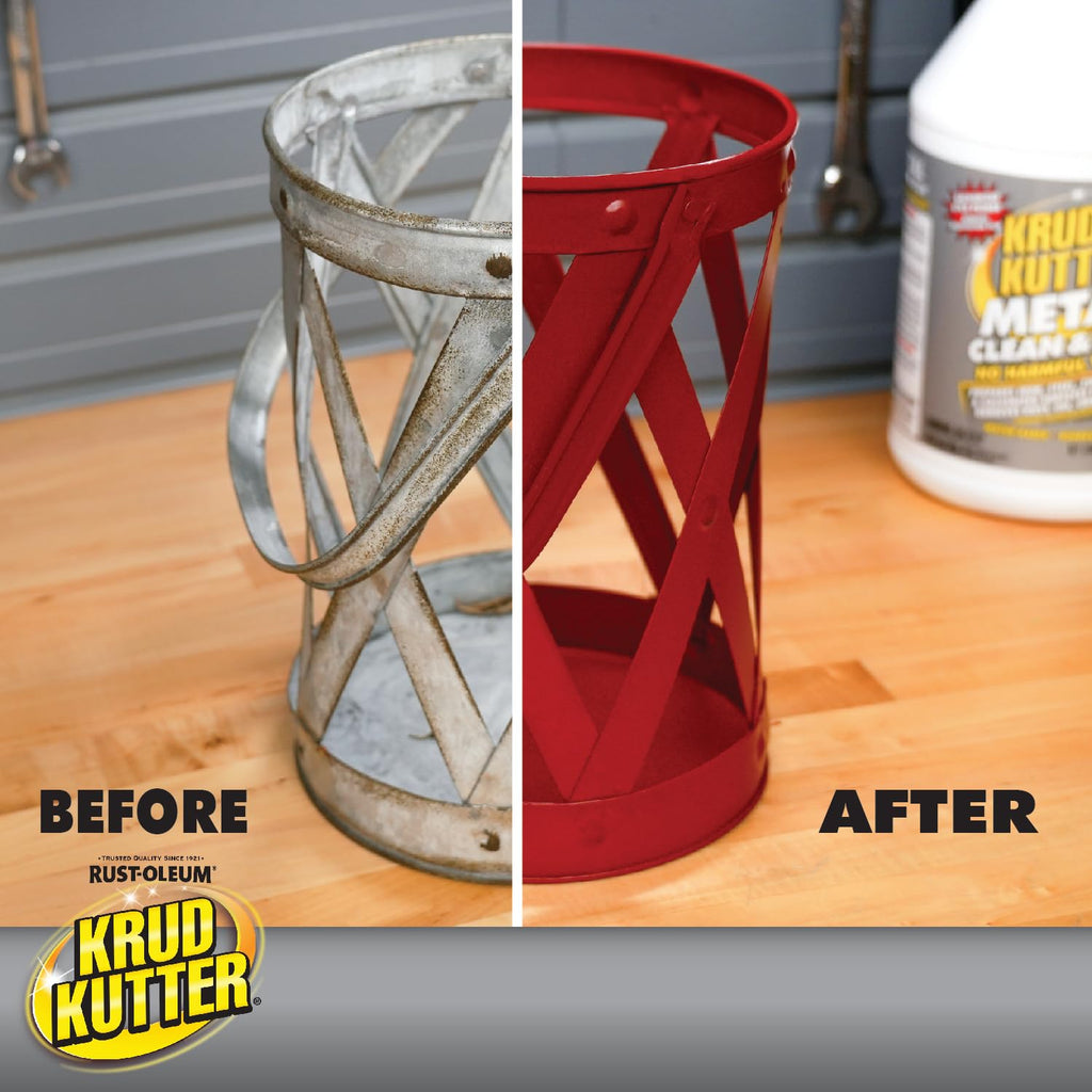 Krud Kutter Metal Clean and Etch, 1 Gallon, Prepaint Surface Prep for Metal, Removes Rust, Dirt and Residue, Helps Improve Coating Adhesion, Low Odor Formula for Steel.