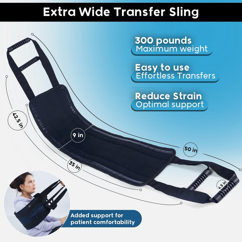 Parabound Transfer Sling For Elderly And Disabled, Lift Assist Gait Belt For Seniors, Patient Lift Sling Mobility Aid, Transfer Belt Lifting Strap For Senior Home Care Device