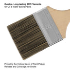 Double Thick Chip Paint Brush, 6 Pack, 3 inch / 75mm Stain Brushes for Painting Walls and Fence Staining, Wooden Handle Masonry Paintbrush for Varnish, Paste, Gesso and Limewash