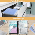 Svaldo Clothes Packaging Bags for Shipping, 100 Count 10x13 inch Frosted Zipper Plastic Bags for Clothing, Clear Apparel Bag for T-Shirt, Shirt, Document, 3 Mil, with Vent Holes