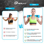 NEALFIT Barbell Pad Squat Pad for Squats���Squat Bar Pad���Great for Weightlifting,Lunges and Hip Thrusts���Foam Sponge Pad���Fit Standard and Olympic Bars Perfectly (Cyan)