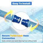 6 PCS Pool Cleaner Hose for X7 T3 T5 MX6 MX8, 39 in Swimming Pool Vacuum Hose Replacement Kit, R0527700 X38210S Twist Lock MX6 Replacement Parts