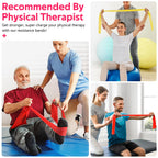 Resistance Bands for Working Out, Exercise Bands for Physical Therapy, Stretch, Recovery, Pilates, Rehab, Strength Training and Yoga Starter Set