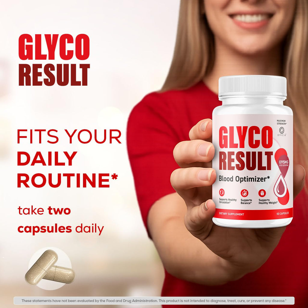 (3 Pack) Glyco Result Capsules - Official GlycoResult Pills Advanced Support for Maximum Strength, All Natural Ingredients Premium Vitamins for Overal Health & Wellness, 180 Capsules for 3 Months