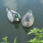 Cifavor 5 PCS Floating Mallard Duck Bait Set -2 Adult 3 Ducklings, Realistic Resin Floating Duck Bait Home Pack, Mallard Duck Bait Yard Pond Décor