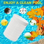Leaf Canister Catcher In-line Leaf Canister for Pool & Spa, With Mesh Basket & 5 Skimmer Socks, For Suction Manual & Automatic Pool Cleaners (White)