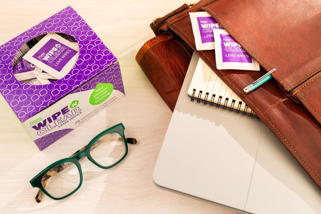 Flents Wipe ’N Clear Biodegradable Lens Wipes, 225 Count Pre-Moistened Eyeglass Cleaner Wipes for Glasses, Screens, and Lenses, Anti-Streak, Quick Dry, Individually Wrapped