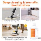 Nukisa Orange Floor Cleaning Solution 1L Compatible with Dreame Wet & Dry Vacuum and Robot， Residue & Streak Free,Suitable for All Robot Vacuum Cleaners and Wireless Wet Dry Dual-Use Vacuum Cleaners