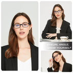 EYEURL Reading Glasses Womens Blue Light Blocking - 2 Pack Lightweight Computer Readers +1.5 Glare Blocking Ladies Eyeglass