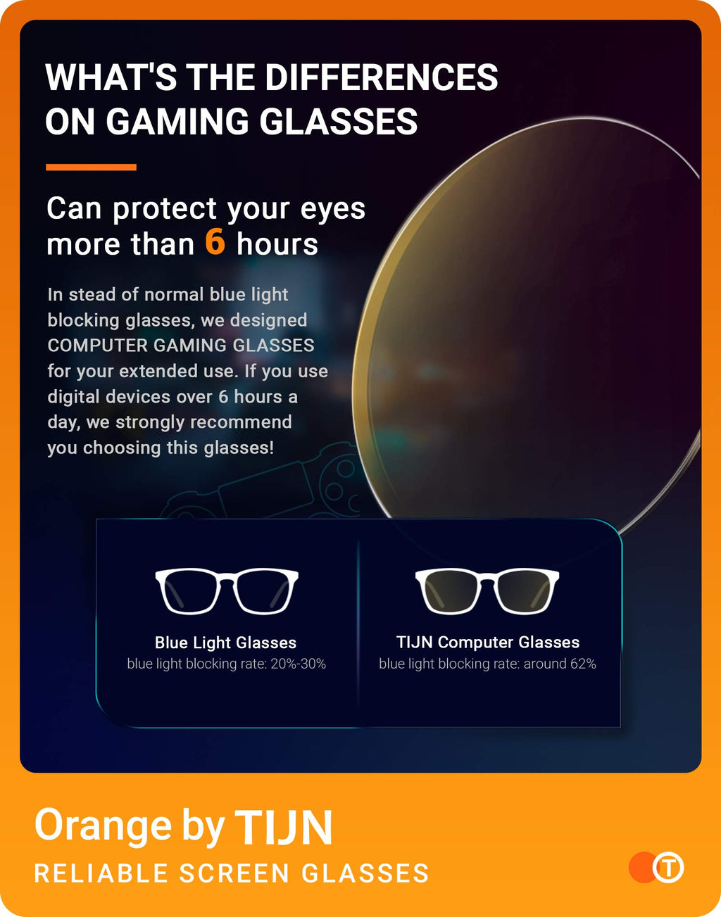 TIJN Gaming Glasses Blue Light Blocking Glasses for Women Men Nerd Eyeglasses Screen Fatigue Anti UV Glare (Leopard(Gaming Glasses))