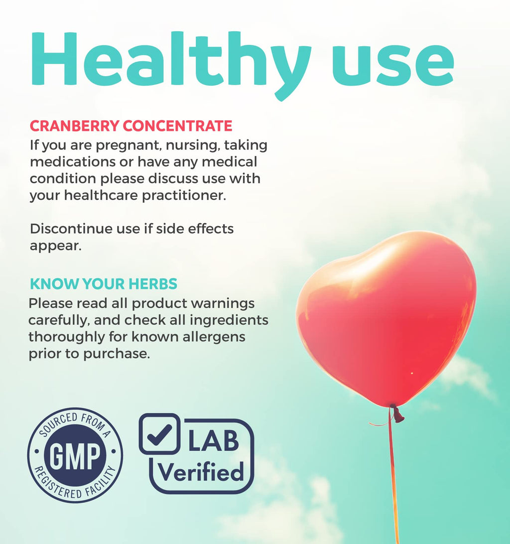 Organic Cranberry Extract Capsules - Super 50X Potency Cranberry Pills for Women to Support Urinary Tract Bladder and Kidney - Vegan Non-GMO USDA Organic & North American Sourced (4 Month Supply)