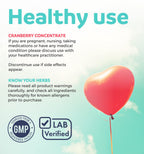 Organic Cranberry Extract Capsules - Super 50X Potency Cranberry Pills for Women to Support Urinary Tract Bladder and Kidney - Vegan Non-GMO USDA Organic & North American Sourced (4 Month Supply)