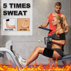 Shyyween 4 Pcs Thigh Wraps & Arm Trimmers Set Thigh and Arm Sweat Bands Slimmer Leg Wrap Compression for Weight Loss(Black and Sliver)