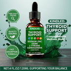 Kindled Thyroid Support Drops | Selenium Zinc Iodine L-Tyrosine Ashwagandha Liquid Drops, Thyroid Bloom | Body Balance & Support - 4 FL.OZ (1)
