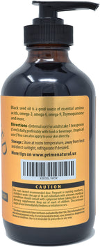 PRIME NATURAL Organic Black Seed Oil 16oz - Cold Pressed Unrefined High Thymoquinone 1.7% USDA Certified - Turkish Origin Potent Nigella Sativa Liquid - Vegan Omega 3 6 9, Antioxidant