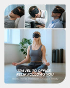 3D Cooling Sleep Mask with Double Coldfocus Gel - Frozen Cold Gel Eyes Mask with Contoured Blackout Hot & Cold Therapy for Women, Men Sleeping on Airplane Traveling for Migraine, Dry Puffy Eye,2 Packs