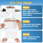 110-Pack Card Shipping Envelopes - 7 x 4.35 Inches Trading Cards Self-Adhesive Mailers, Perfect Fit for Semi-Rigid Sleeves, Toploaders & Ding Defend Protectors - Hobby Mailing Supplies