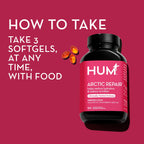 HUM Arctic Repair Clear Skin Supplement with Omega 3, Vitamin E, A, and Lingonberry Seed Oil, Skin Repair with Omega 3 6 9 to Help Support Appearance of Wrinkles & Hydrate, 90 Vegan Softgels