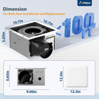 Amico Bathroom Exhaust Fan with Light, 110 CFM, 1.0 Sones, 5CCT, Easy Retrofit without Attic Access, Adjustable Bathroom Fan with light, Quiet Operation, ETL & FCC Certified