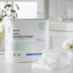 McKesson Ultra Adult Incontinence Underwear, [56 Count], Heavy Absorbency, XL, 58-68 in. Unisex Bladder Leak Protection, Pull-On Style with Tear-Away Sides, Postpartum and Incontinence Support
