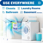 Dry & Dry Premium Moisture Absorbers Dehumidifiers for Home, Basement, Bedroom, Small Dehumidifiers - Blue & White (Pack of 12) 14 ounce