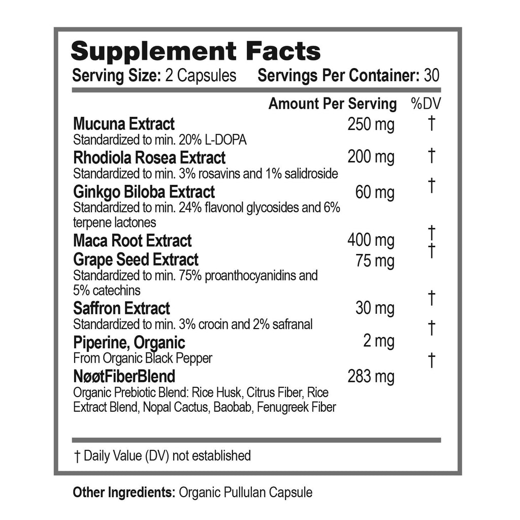 NOOT Happy Me – Natural Mood Support Supplement for Women & Men | Saffron Supplement with Rhodiola & Maca Adaptogens | Supports Calm & Emotional Balance | Vegan, Plant-Based Happy Pills | 60 Capsules