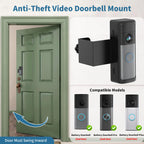 Anti-Theft Ring Doorbell Mount Compatible with Battery Doorbell/Pro/Plus(2nd Gen), No-Drill Doorbell Mounting Bracket Accessories for Inward Swing Door
