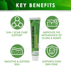 Tobcharm Advanced Keloid Scar Care Gel, Silicone Gel for Appearance of Keloid Scars & Skin Marks, Scar Smoothing Gel for Ears, Face & Body, 2-Pack (2×30g)