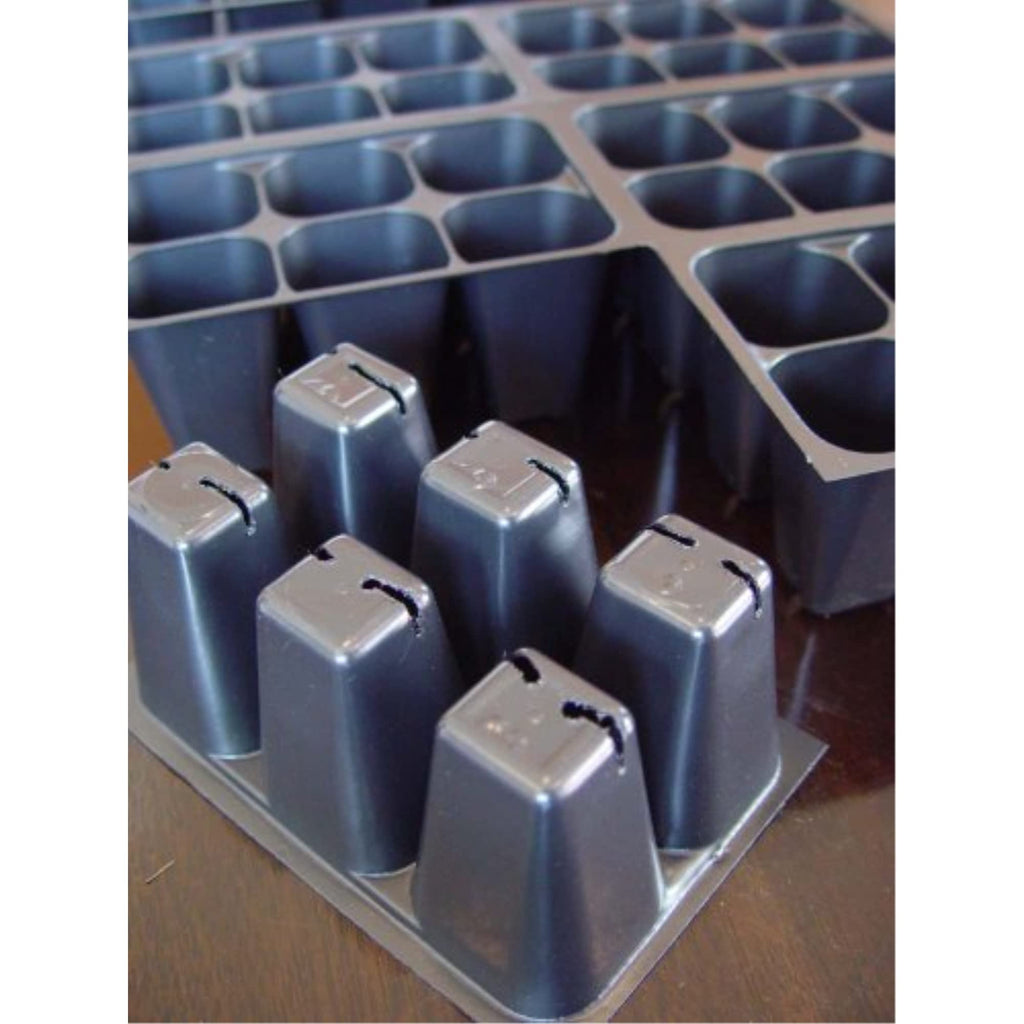 Seedling Starter Trays, 720 Cells: (120 Trays; 6-cells Per Tray), Plus 5 Plant Labels