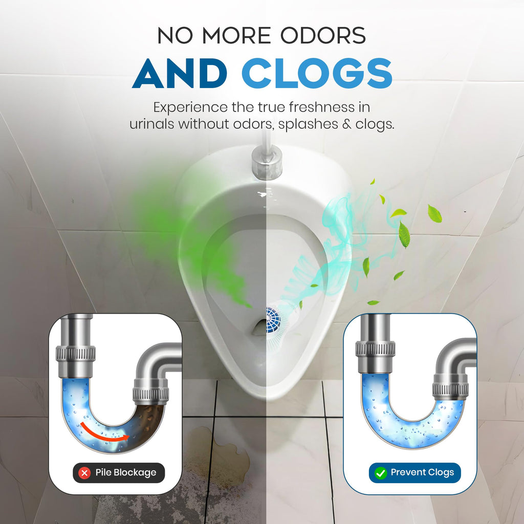 The ULTIMATE Urinal Cakes for Men Bathroom, Up to 3000 Flushes,12 Pack Urinal Screen Deodorizers, Ocean Breeze, Splash-Free Design, Fits All Urinals, Urinal Deodorizer, Gloves & Tongs included