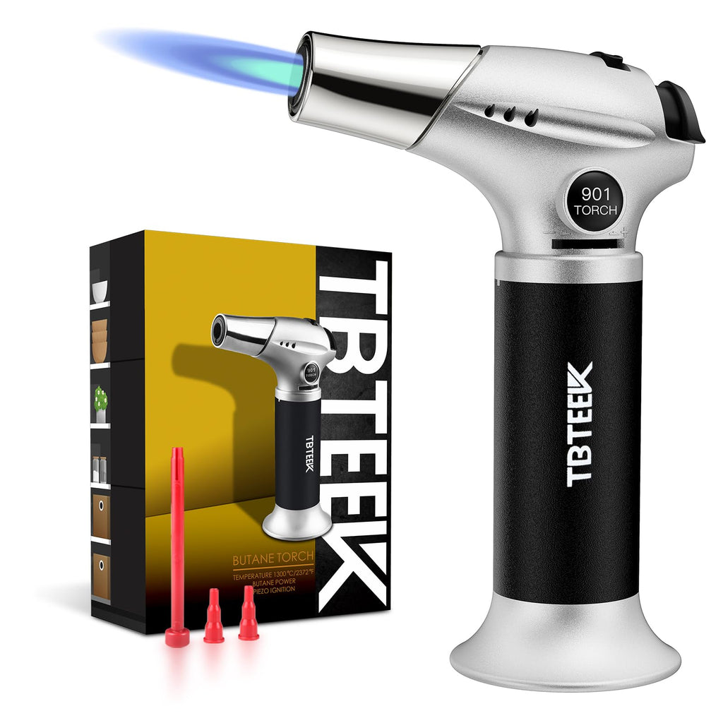 TBTeek Kitchen Butane Torch with Safety Lock for Baking, Crafts & Steak