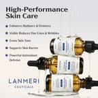 Lanmeri Ceuticals 15% Vitamin C + E + Ferulic Serum: Advanced Antioxidant Defense Formula with 1% Vitamin E & 0.5% Ferulic Acid – High-Stability Vitamin C Serum (1 fl oz)
