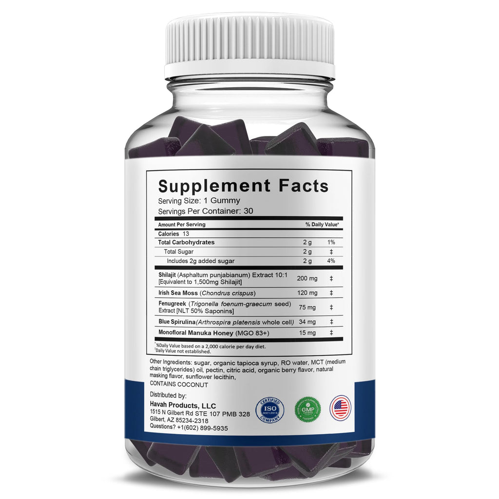 Havah Ultra Peak XL Performance Gummies, UltraPeak XL Advanced Overall Health and Natural Performance Formula Supplement (2 Pack - 60 Gummies)