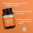 Dr. Mercola Liposomal Vitamin C - Brain, Heart, Eye & Immune Support - Provides 1,000 mg of Bioavailable Vitamin C - Non-GMO, Gluten-Free & Soy-Free - 60 Capsules (30 Servings)