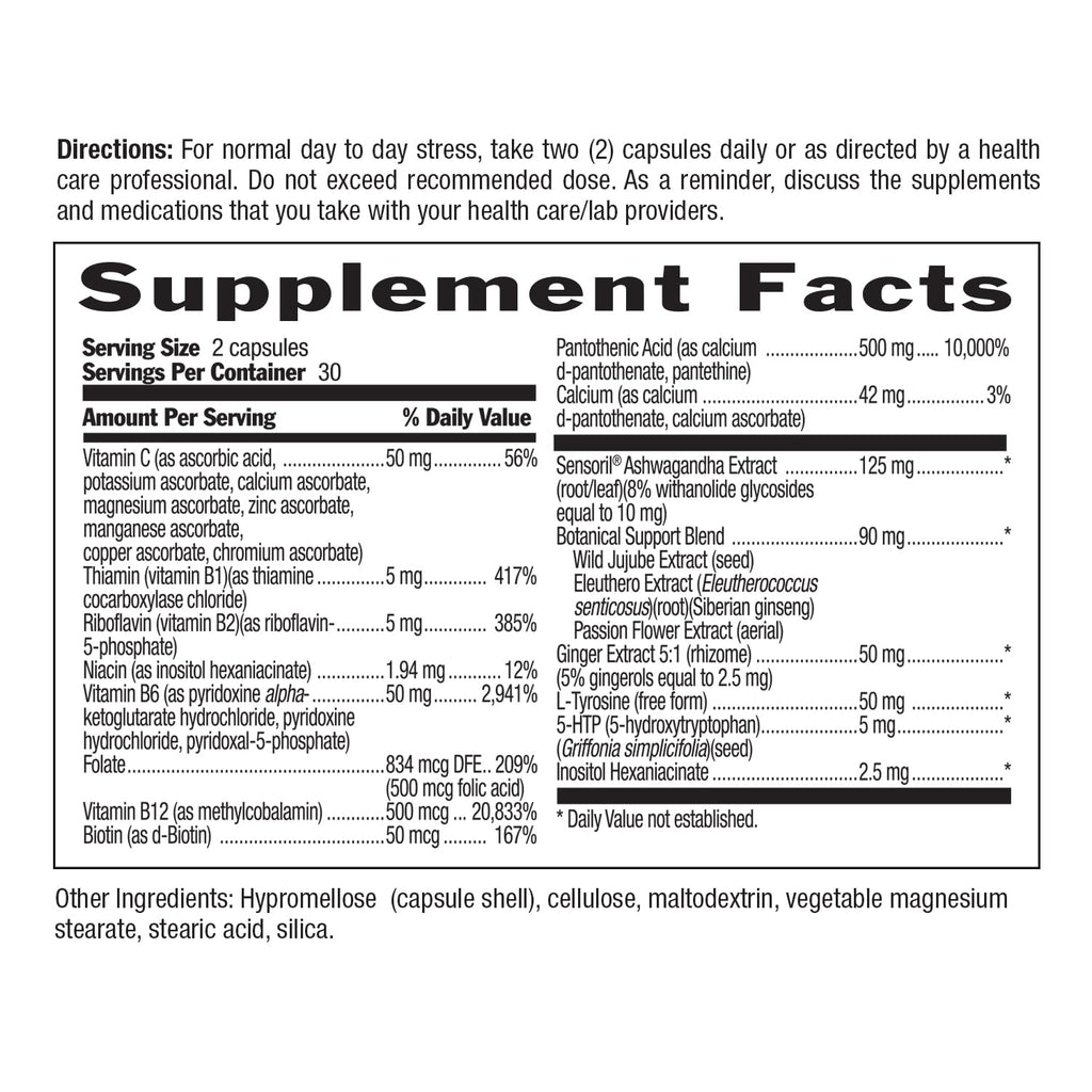 Country Life Stress Shield – Stress & Tension Relief Supplement with Ashwagandha, B-Vitamins for Energy & Emotional Well-Being, Supports Mental Clarity & Resilience, Gluten-Free, Vegan, 60 Capsules