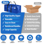 ClearSpace Heavy Duty Moving Bags - Water Resistant Storage Bags or Storage Bins with Lids and Moving Supplies - Large Moving Boxes for College Dorm, Travel, Closet Organization - 8 Pack