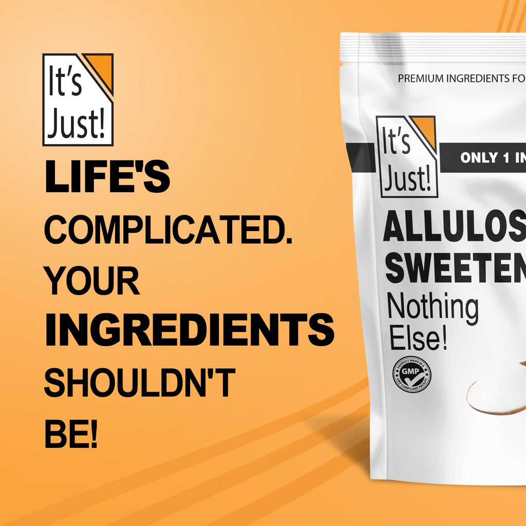 It's Just - Allulose, Sugar Substitute, Keto Friendly Sweetener, Non-Glycemic, Non-GMO (32oz)