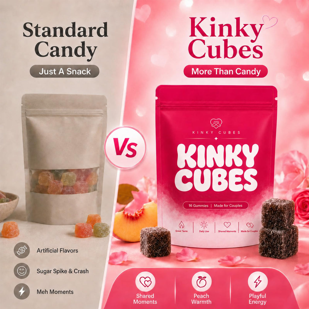 KINKY CUBES Gummies, Boost Mood, Vitamin & Mineral Supplements, 16 Gummies