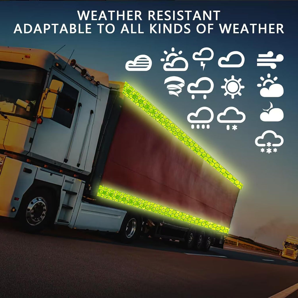SWRT Reflective Tape 2 Inch x 30 Feet DOT-C2 Shining Star Fade Resistant Green Reflective Outdoor Waterproof Strong Adhesive Safety Warning Reflector Conspicuity Tape for Trailer Trucks Bike