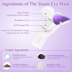 FRSHMORN 32Packs Steam Eye Mask, Heated Eye Mask for Sleeping, Warm Compress for Eyes, Self Heating Disposal Steam Mask for Home Sleep, Office, Spa, Travel Essentials Valentine's Day Gifts (Lavender)