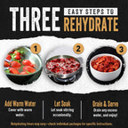 Ready Hour, Fruit & Veggie Mix, Non-Perishable Freeze-Dried Food, 30-Year Shelf Life, Portable Emergency and Adventure Food Supply, Durable Flood Safe Container, 56 Servings