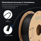 Sovol 3D Printer PETG Filament 2kg (4.4 lbs) Spool Printing Materials, Wiring Tightness, Dimensional Accuracy +/- 0.03 mm, 1.75 mm, Black + White