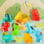 ALASOU 9 PCS Dinosaur Fantastic Creatures Car Toys with Playmat/Storage Bag|Baby Toys for 1 2 Year Old Boy|1st Birthday Gifts for Toddler|1 Year Old Boy Gift for Infant 12 18 Months